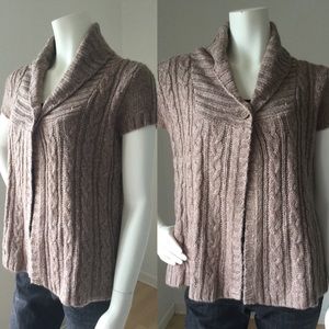 Sonoma Life + Style V Neck Short Sleeve Cardigan S